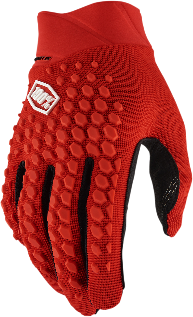 100% Geomatic Gloves in Red, Small - Durable Neoprene Cuff and Touchscreen Compatible
