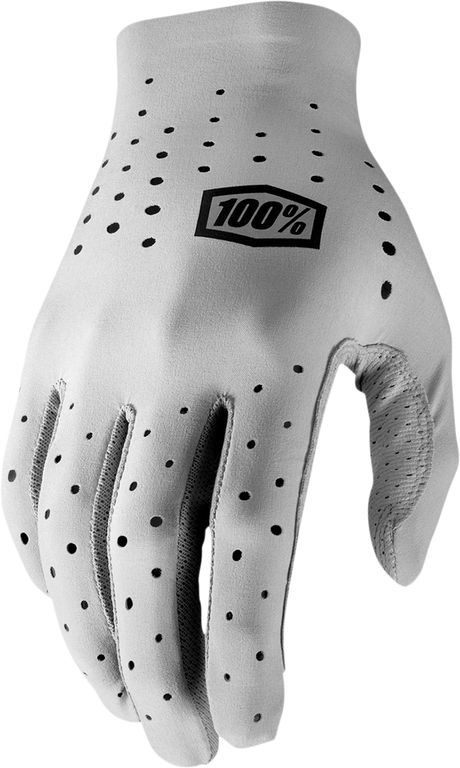 100% Sling MTB Gloves - Gray, 2XL | Lightweight Breathable Cycling Gloves with Touchscreen Fingertips for Mountain Biking
