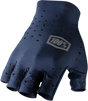 100% Sling Short Finger MTB Gloves - Navy, Large - Designed for Mountain Biking Comfort and Breathability