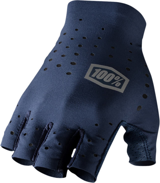 100% Sling Short Finger MTB Gloves - Navy, XL - Breathable and Lightweight Cycling Gloves for Mountain Biking