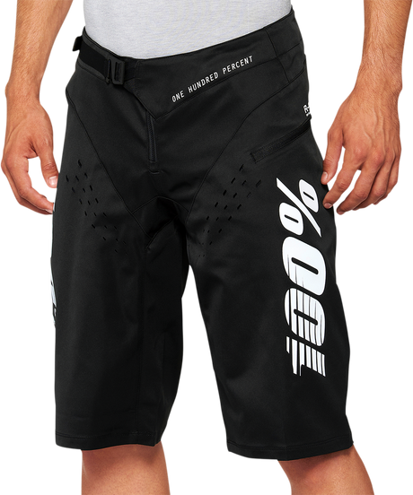 100% R-Core Shorts - Black with Four-Way Stretch Paneling for Mountain Biking - US 28 | Part 40007-00000
