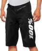 100% R-Core Shorts - Black with Four-Way Stretch Paneling for Mountain Biking - US 28 | Part 40007-00000