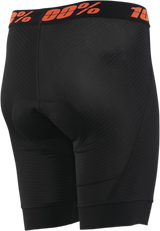 100% Women's Crux Liner Shorts - Black, Model 40050-00002, Ideal for Mountain Biking and Cycling