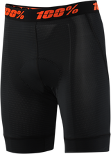 100% Youth Crux Liner Shorts - Black with Cytech Chamois for BMX and Mountain Biking - US Size 22