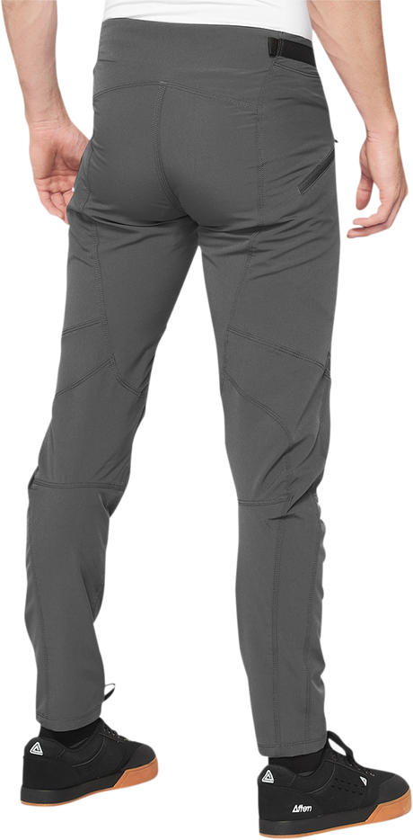 100% Airmatic Pants Charcoal US 30 by 100% - Mountaineering-Inspired Performance Trousers with Adjustable Fit and Mobility Features