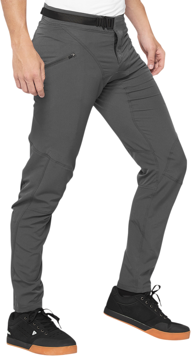 100% Airmatic Pants Charcoal US 36 - Mountaineering-Inspired Performance Trousers with Adjustable Fit and Mobility Features