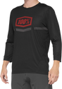 100% Airmatic 3/4 Sleeve Jersey for Trail and Mountain Biking - Black/Red, Small (Part No. 40018-00005)