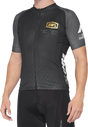 100% Exceeda Short-Sleeve Jersey for Men - Black/Charcoal, Medium - Part Number 40051-00001
