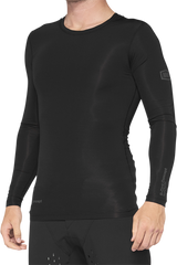 100% R-Core Concept Long-Sleeve Jersey for Mountain Bikes - Black, Small (Part #40004-00000)