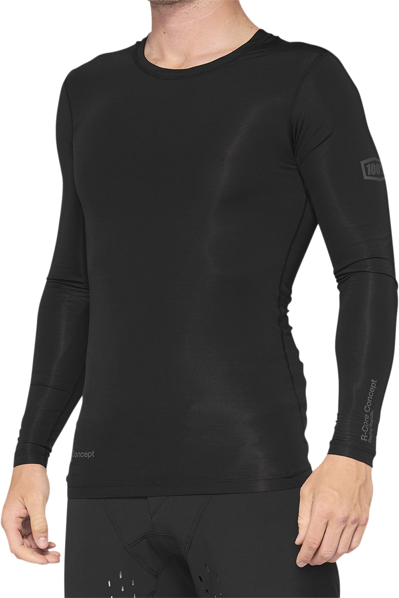 100% R-Core Concept Long-Sleeve Jersey for Cycling - Black, Size Large - Part 40004-00002