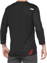 100% Airmatic 3/4 Sleeve Jersey - Black/Red, Size XL - Perfect for Trail Riding, Fits Honda CR-V, Ford F-150, Toyota RAV4, Chevrolet Silverado