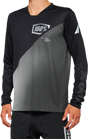 100% R-Core X Long-Sleeve Jersey for Cycling - Black/Gray, Large (Part #40000-00002)