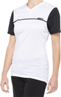 100% Women's Ridecamp Short-Sleeve Jersey - White/Black, Part No. 40035-00011, Fits Most Mountain and Road Bikes
