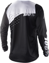 100% R-Core Long-Sleeve Jersey - Black/White for ATV and Dirt Bike Riders - Part 40005-00011