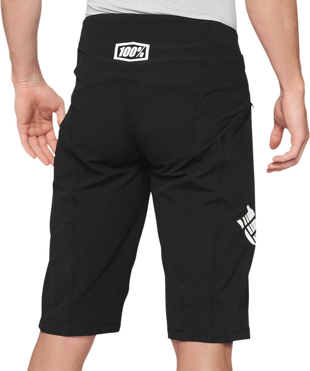 100% R-Core X Shorts - Black with Mountaineering-Inspired Closure, US 32 Fit