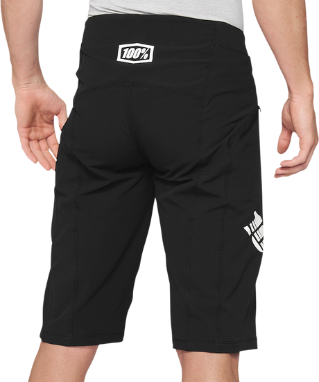 100% R-Core X Shorts in Black - US 34 by 100% with Durable DWR Polyester Fabric and Mountaineering-Inspired Closure