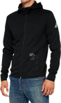 100% Viceroy Tech Zip Hoodie - Black - Small | Athletic Fit with Moisture-Wicking Scuba Fleece for Motorcycle & Sports Enthusiasts