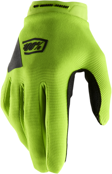 100% Women's Ridecamp Gloves - Fluo Yellow/Black, Medium - Compatible with Select Off-Road Bikes