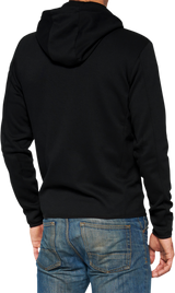 100% Viceroy Tech Zip Hoodie - Black - Small | Athletic Fit with Moisture-Wicking Scuba Fleece for Motorcycle & Sports Enthusiasts