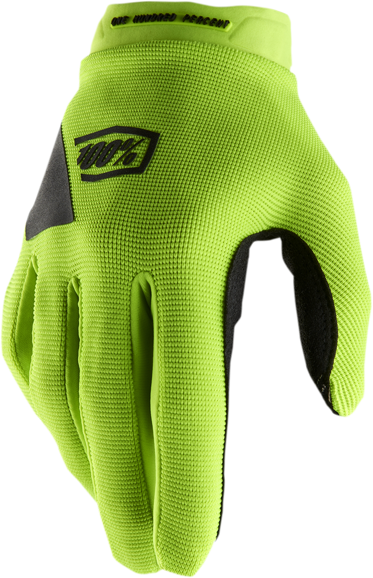 100% Women's Ridecamp Gloves - Fluo Yellow/Black, XL - Compatible with Honda CR-V, Toyota RAV4, Ford F-150, Chevrolet Silverado, Jeep Grand Cherokee
