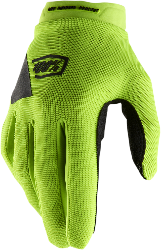 100% Women's Ridecamp Gloves - Fluo Yellow/Black, XL - Compatible with Honda CR-V, Toyota RAV4, Ford F-150, Chevrolet Silverado, Jeep Grand Cherokee