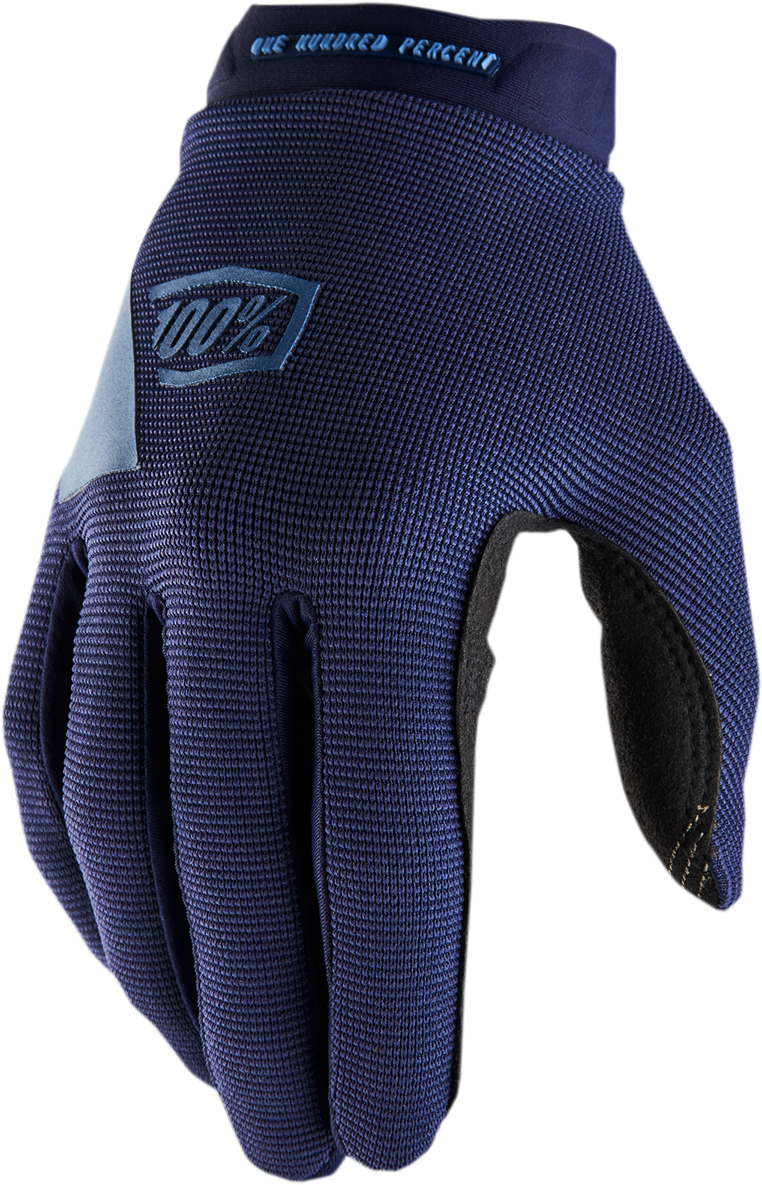 100% Women's Ridecamp Gloves - Navy/Slate, Medium - Perfect Fit for Mountain Biking and Cycling