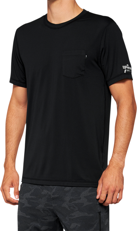 100% Mission Athletic T-Shirt Black Medium - Part Number 20014-00001, Performance Athletic Wear for Men