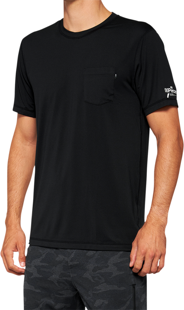 100% Mission Athletic T-Shirt Black Medium - Part Number 20014-00001, Performance Athletic Wear for Men