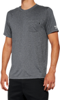 100% Mission Athletic T-Shirt in Charcoal - Medium, Model 20014-00011, Performance Cycling Apparel for Men