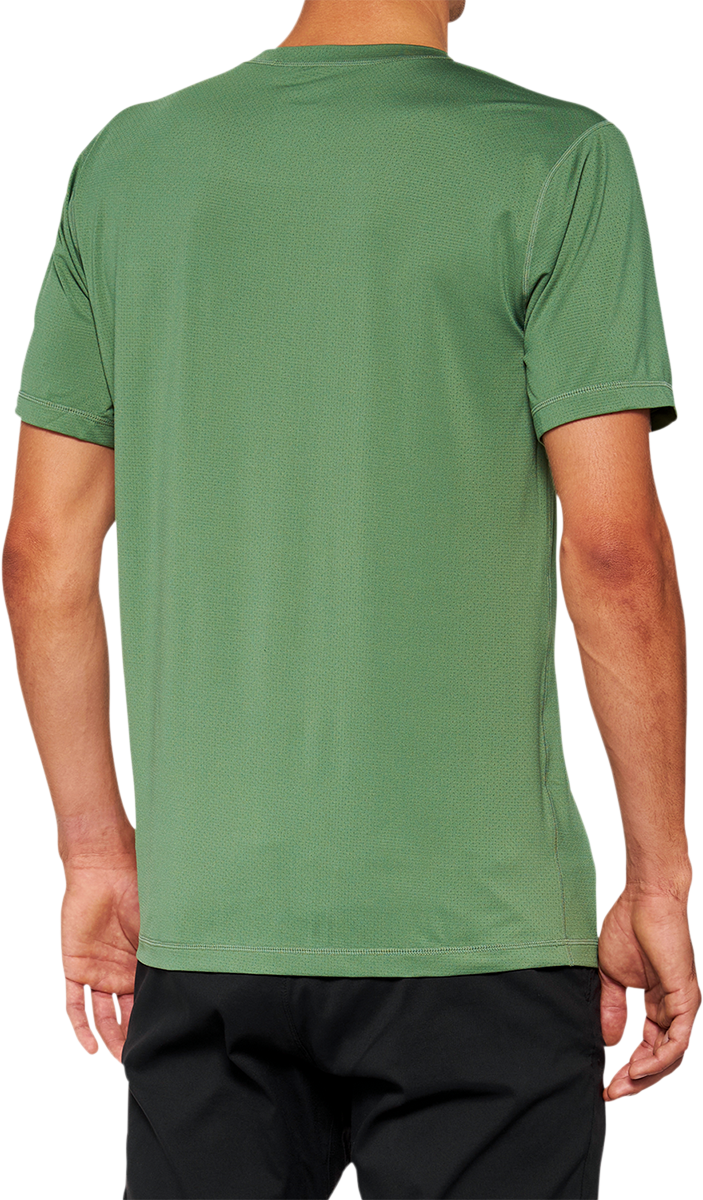 100% Mission Athletic T-Shirt - Olive Medium - Model 20014-00016 with Anti-Microbial & Moisture-Wicking Fabric