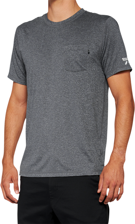 100% Mission Athletic T-Shirt Charcoal - Small by 100% | Performance Moisture-Wicking Athletic Wear