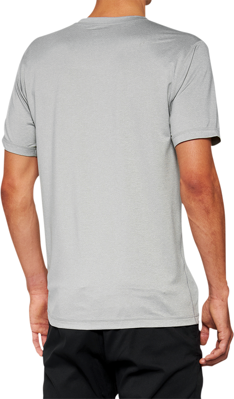 100% Mission Athletic T-Shirt in Gray - XL, Part Number 20014-00008, Designed for Active Athletes
