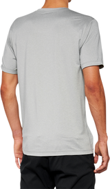 100% Mission Athletic T-Shirt - Gray Large - Performance Polyester Spandex Blend, Ideal for Active Wear