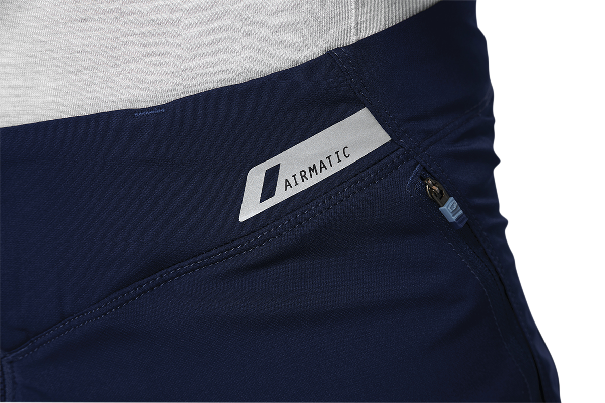 100% Airmatic Shorts Navy - US 36, Part Number 40021-00025, Ideal for Trail Riding and Mountain Biking