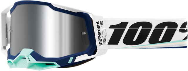100% Racecraft 2 Goggle with Flash Silver Mirror Lens - Arsham Series, Fits Motocross & ATV