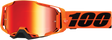 100% Armega Goggle CW2 with Red Mirror Lens - Impact-Resistant, Quick-Change Design for Motocross and ATV