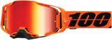 100% Armega Goggle CW2 with Red Mirror Lens - Impact-Resistant, Quick-Change Design for Motocross and ATV