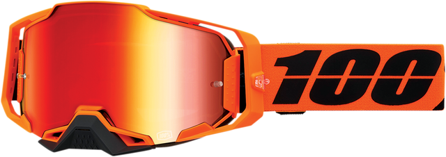 100% Armega Goggle CW2 with Red Mirror Lens - Impact-Resistant, Quick-Change Design for Motocross and ATV