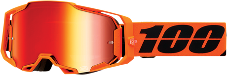 100% Armega Goggle CW2 with Red Mirror Lens - Impact-Resistant, Quick-Change Design for Motocross and ATV