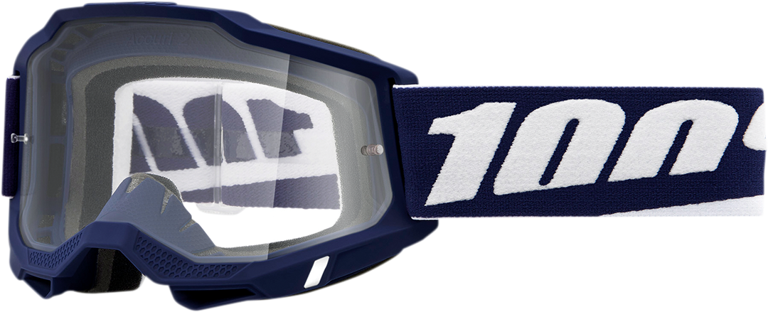 100% Accuri 2 Goggle Mifflin with Clear Lens - Model 50013-00016 for Off-Road and Motocross Vehicles