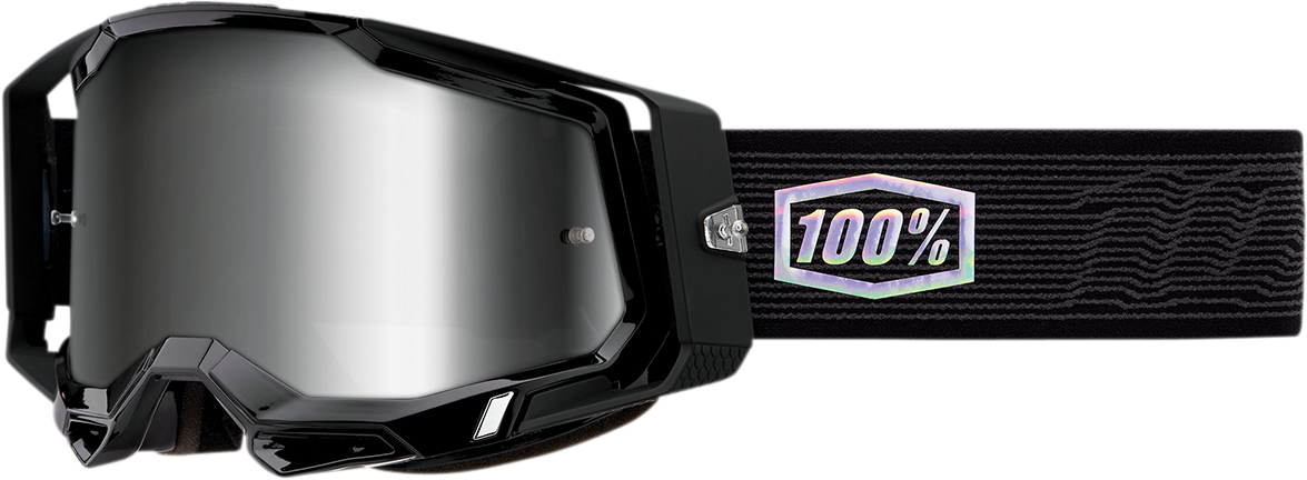 100% Racecraft 2 Goggle with Silver Mirror Lens - Topo Design for Motorcycle and ATV Riders Part 50010-00015