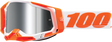 100% Racecraft 2 Goggle with Silver Flash Mirror Lens - Orange Frame, Fits Motocross and ATV Vehicles