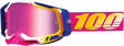 100% Racecraft 2 Goggle with Pink Mirror Lens - Fits Motocross & Off-Road Vehicles
