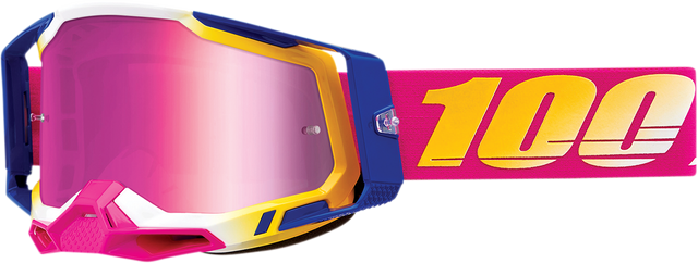 100% Racecraft 2 Goggle with Pink Mirror Lens - Fits Motocross & Off-Road Vehicles