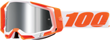 100% Racecraft 2 Goggle with Silver Flash Mirror Lens - Orange Frame, Fits Motocross and ATV Vehicles