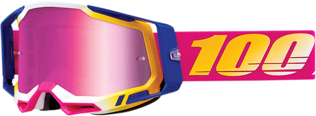 100% Racecraft 2 Goggle with Pink Mirror Lens - Fits Motocross & Off-Road Vehicles