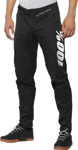 100% R-Core Pants Black US 36 by 100% - Durable DWR Polyester with Ventilation and Adjustable Fit for Mountain Biking