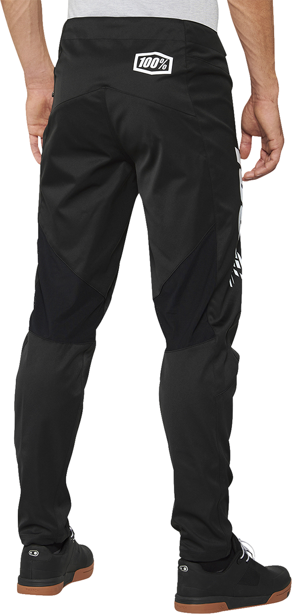 100% R-Core Pants Black US 36 by 100% - Durable DWR Polyester with Ventilation and Adjustable Fit for Mountain Biking