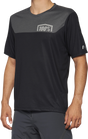 100% Airmatic Short-Sleeve Jersey - Gray/Midnight for Trail and Mountain Biking, Small