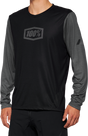 100% Airmatic Long-Sleeve Jersey - Black, Size Small - Versatile MTB and Trail Riding Apparel